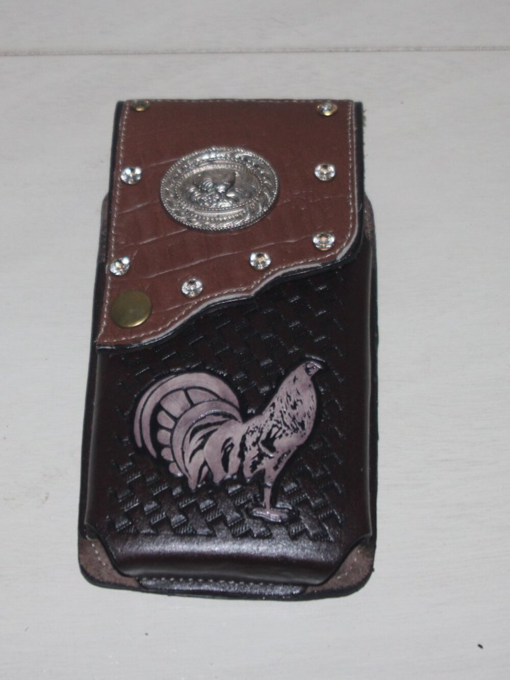 10a LN LEATHER PHONE CASE - BLING